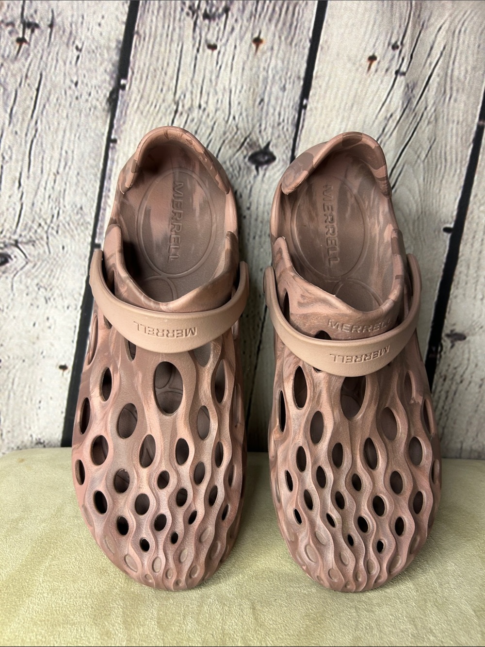 Merrell HydroMoc Erica purple/mauve marbled water shoe/clogs women’s size 10
